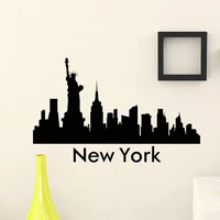 freies verschiffen die wand aufkleber vinyl kunst wandbild new york city skyline stadt silhouette wand abziehbilder f%c3%bcr 3446