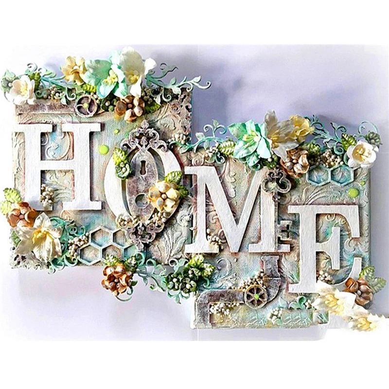 

SHAYI DIY 5D Diamond Painting Mosaic Embroidery Cross Stitch Retro Letter Scenery Full Square/Round Drill Home Decor Painting