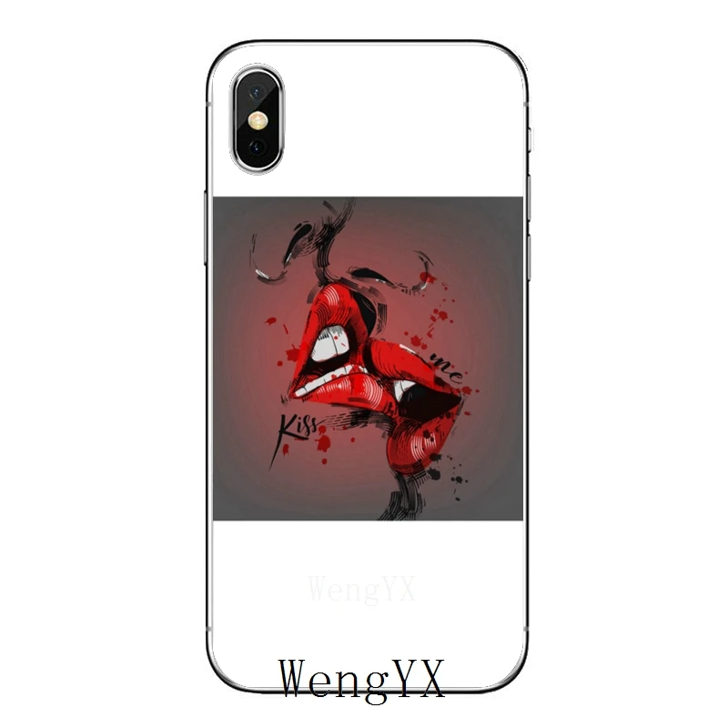 Аксессуары для влюбленных пар губ kiss чехол телефона iPhone 11 Pro XS Max XR X 8 7 6 6S Plus 5 SE 4 iPod