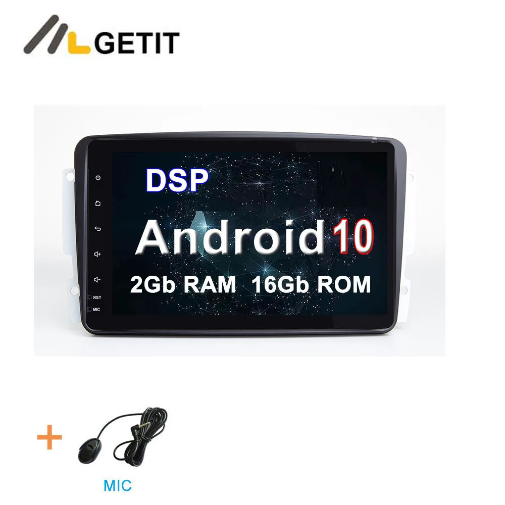 2G-RAM 16G-ROM DSP DSP " ips Android 10 Автомобильный мультимедийный Радио Стерео gps для Mercedes Benz CLK W209 W203 W463 W208 Viano/W639/Vito Wifi BT - Цвет: 2G-RAM 16G-ROM DSP