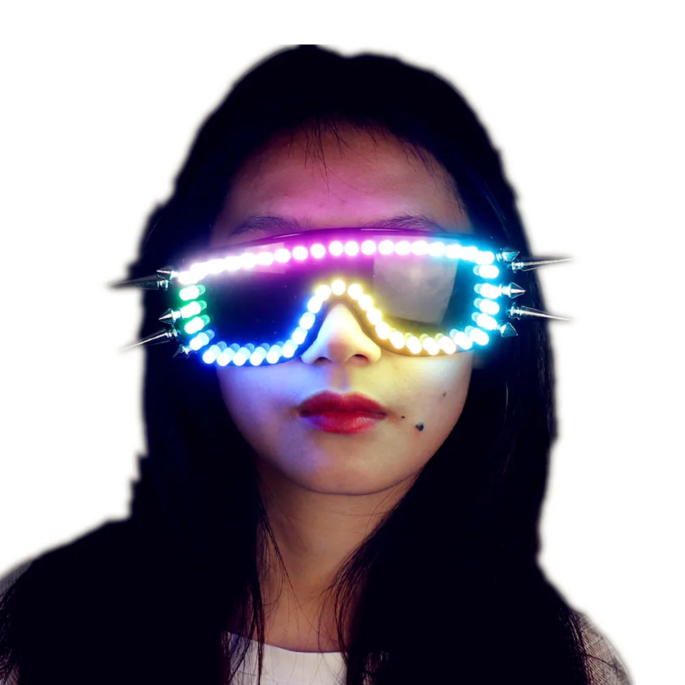 Пиксельные умные светодиодные очки полноцветные лазерные с прокладками