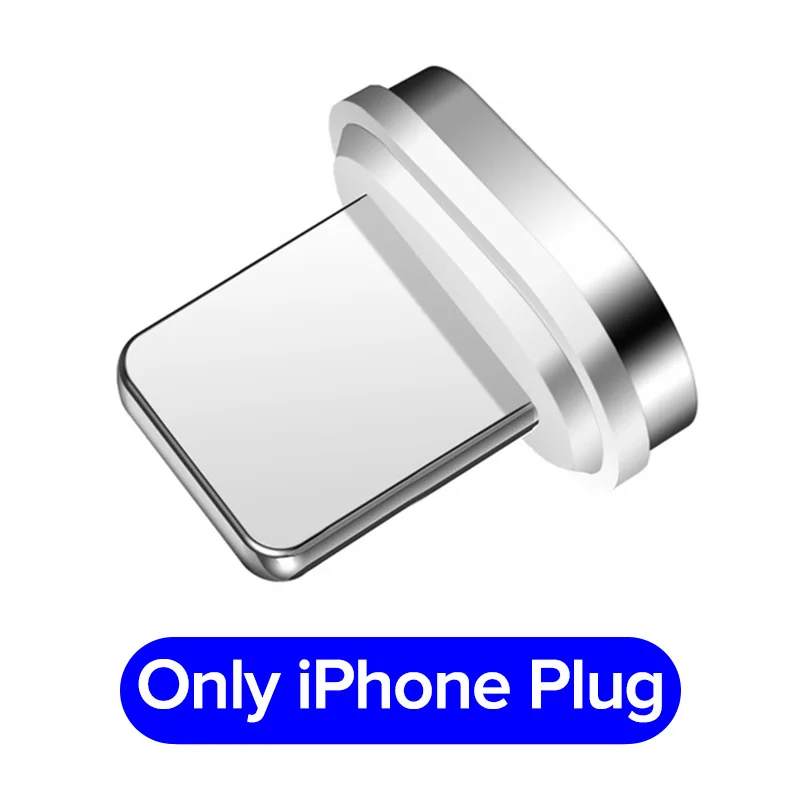 Only iPhone Plug Магнитный USB кабель типа C 3а провод для быстрой зарядки 3 в 1 провод магнит 1 м нейлоновое зарядное устройство Kable для samsung Galaxy S10 S9 S8 Note 9 8 - Цвет: Only iPhone Plug