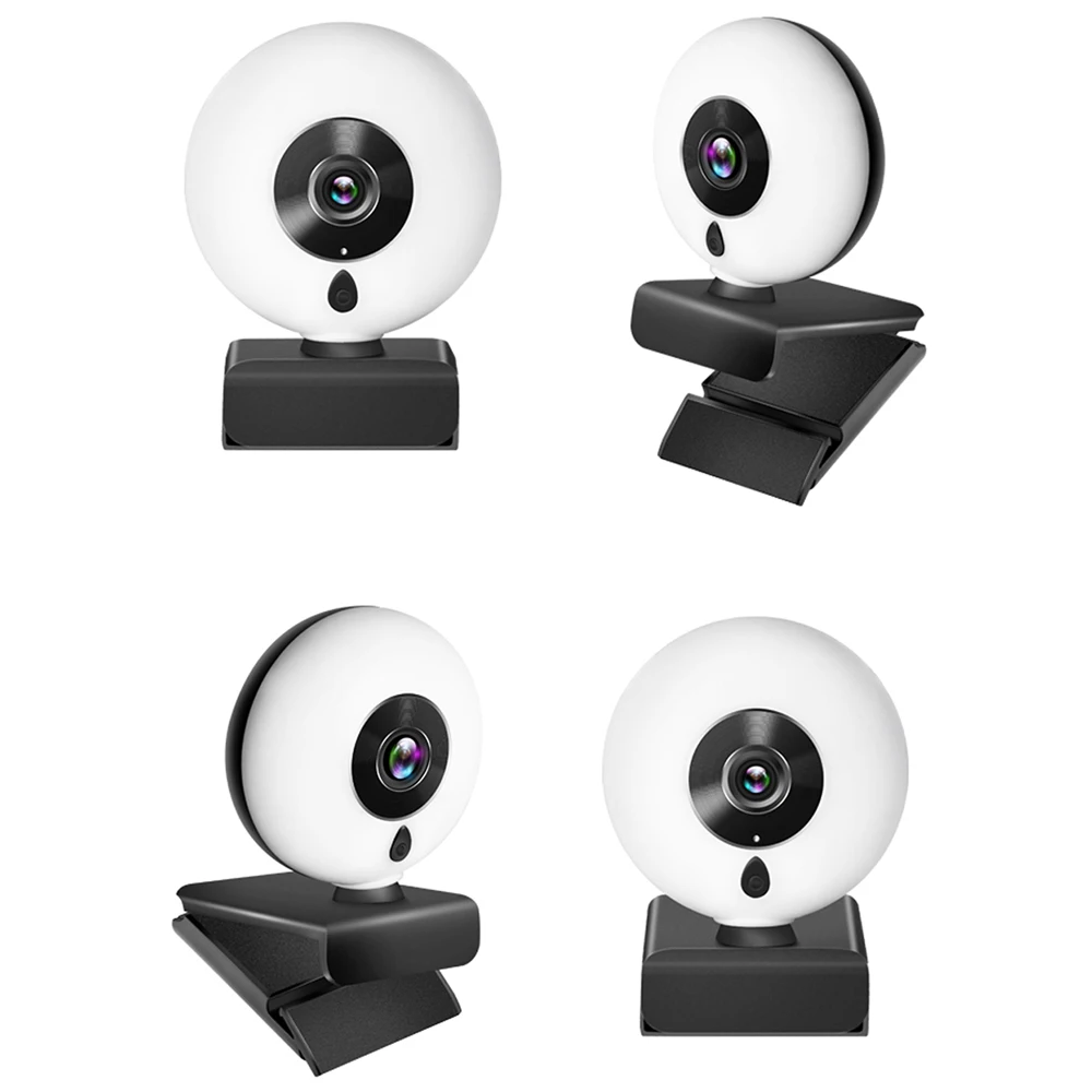 

Full HD 1080P Webcam with Ring Light PC Camera Auto Focus Web Camera with Microphone web cam for Streaming Skype Zoom Twitch
