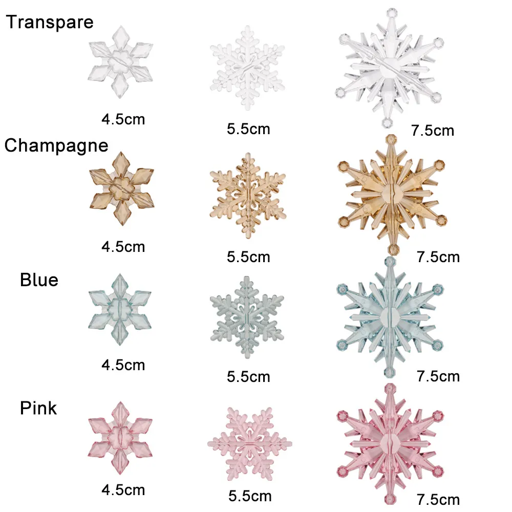 10 шт. новые рождественские очаровательные прозрачные акриловые кристаллы стразы