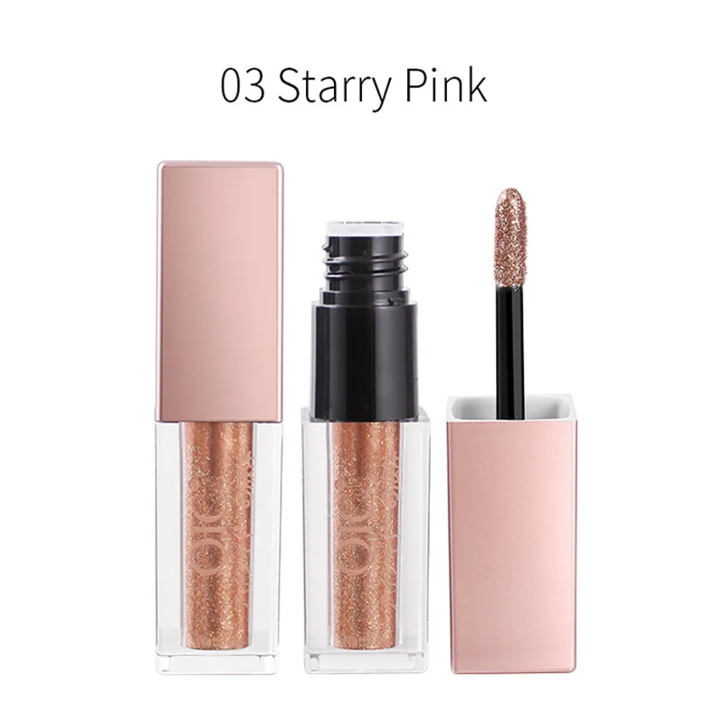 QIC брендовые металлические алмазные жемчужные увлажняющие тени для век Сияющие