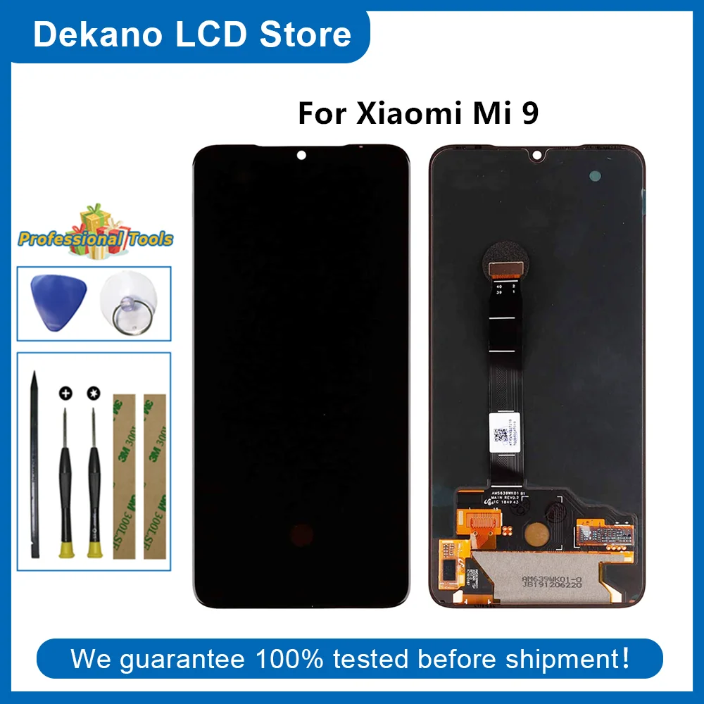 

100% протестированный 6,39 "OLED ЖК-дисплей для Xiaomi Mi 9/Mi 9 Pro 2019 M1902F1G сенсорный экран дигитайзер в сборе сменные инструменты