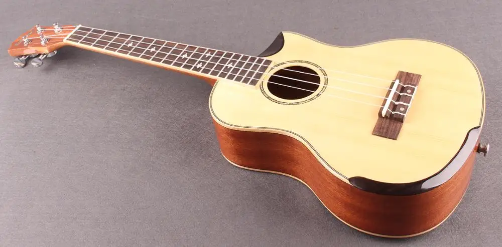Concert Ukulele Spruce Top Sapele Side and Back укулеле 4 струны strings Guitar With EVA hard Case | Спорт и