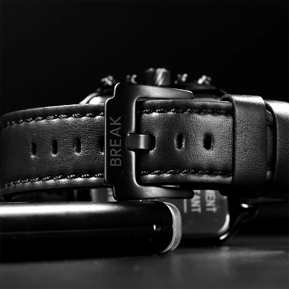 HobbyLane Break 5645 модные водонепроницаемые кварцевые наручные часы для гонок для мужчин студентов с хронографом светящиеся часы