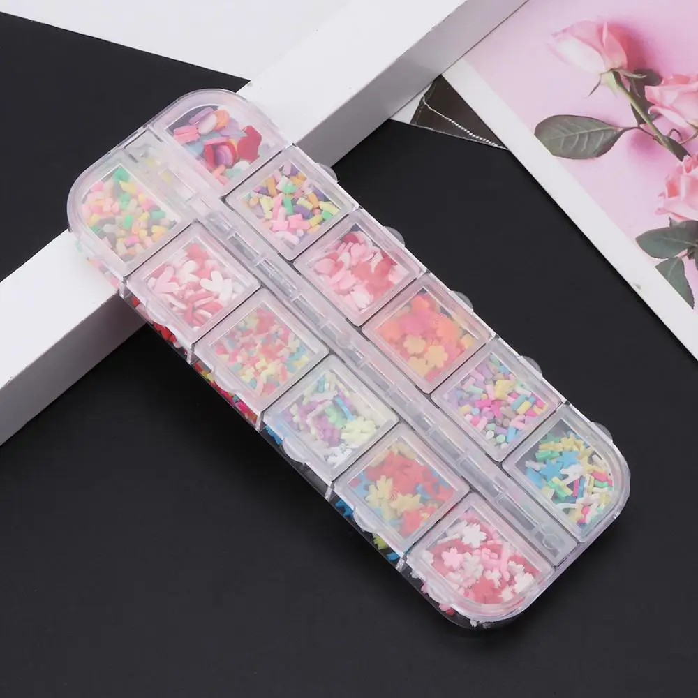 Бусины для слаймов коробка фрукты ломтик декоративная обсыпка Slime наполнитель