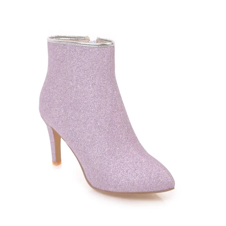 Женские ботильоны с коническим каблуком однотонные ботинки больших размеров 9 10