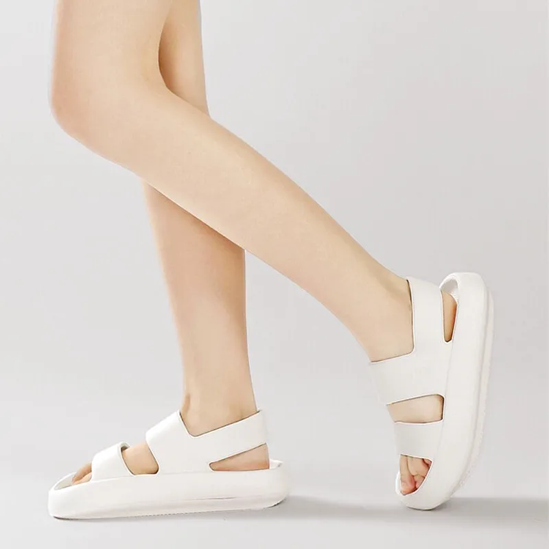 

JIANBUDAN 2022 New Women's Thick sole Sandals EVA soft sole Summer Outdoor Sandals Slides Unisex Fashion slippers Beach shoes