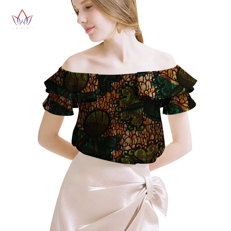 8 Африканская женская одежда Базен Riche Топ dashiki традиционный принт одежда Vestido Африка Анкара Стиль Топы модная блузка WY2048 - Цвет: 8