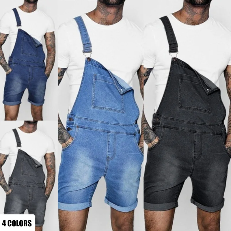 Новинка мужской джинсовый комбинезон модная рабочая одежда с карманами