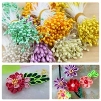 280 pcs pearl effect artificial flower stamen double round heads cotton string