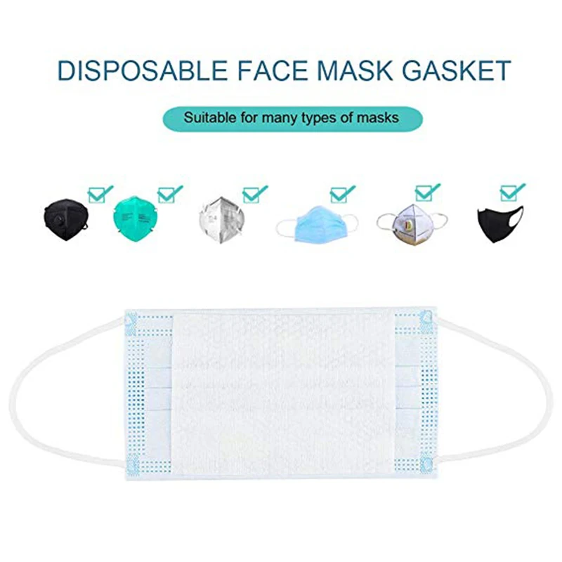 

100pcs Disposable Protective Filter Pad For Kids Adult Face Breathable Mask Respirator Dustproof Anti Flu Suitable For All Masks