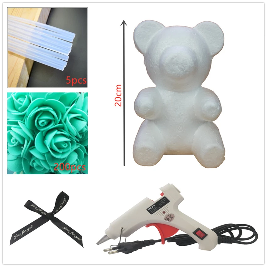 Бесплатная доставка Роза 20 см мишка тедди роза цветок искусственное украшение рождественские подарки для