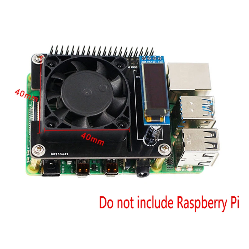 Умная Плата расширения вентилятора контроля температуры Raspberry Pi 4/3 model B с oled ЖК