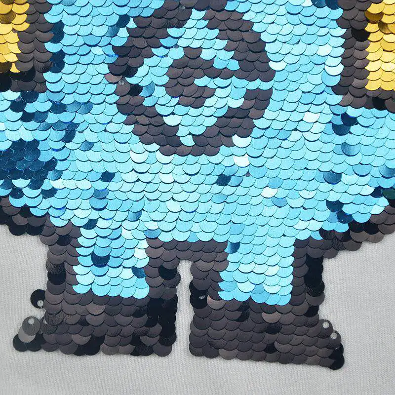 Мультяшные Миньоны Флип-блестки патч вышивка ткань наклейка вышитые блестки