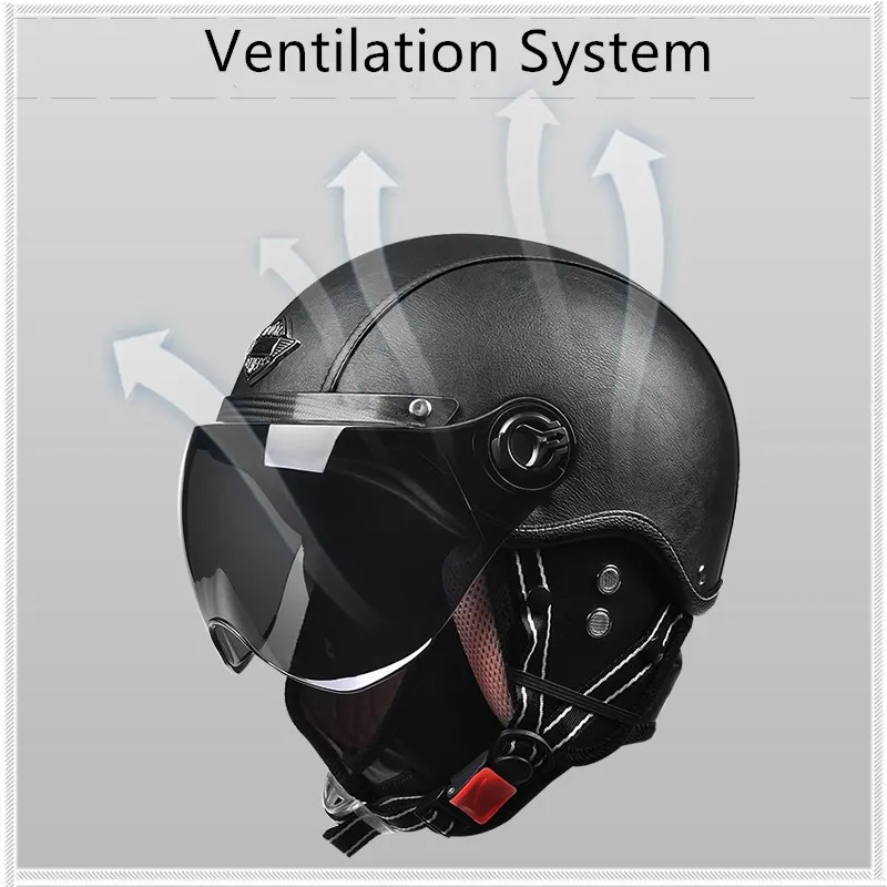 

Casque Moto Vintage And Safety Scooter Bicycle Engine Casco Vintage Electric Motorbike Retro Safety Helmet Windshield Motorcycle