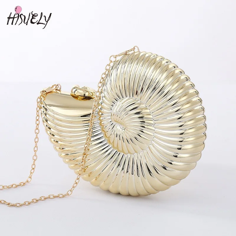 

2023 симпатичная обеденная сумка в виде ракушек, женская сумка-мессенджер через плечо, забавная Индивидуальная сумка-клатч с металлической ц...