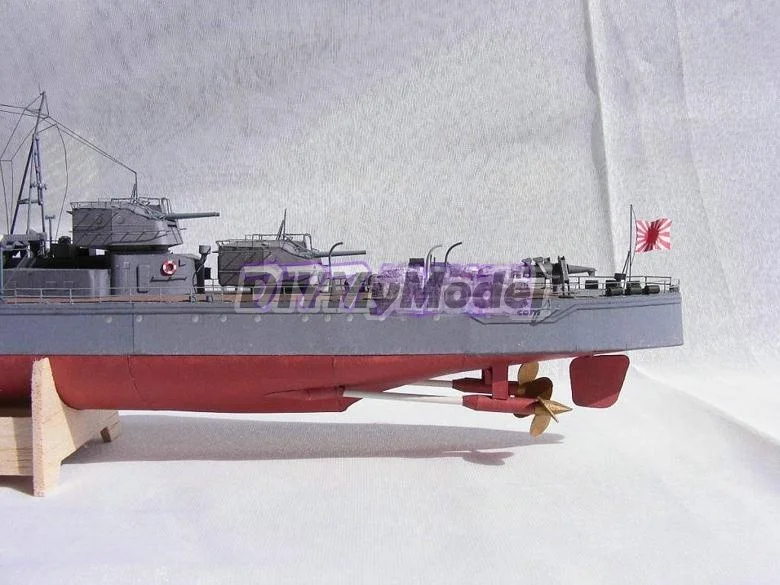 DIYMyModeI-modelo de papel de la Segunda Guerra Mundial, destructor de la Marina japonesa, clase kagero, Yukikaze-4