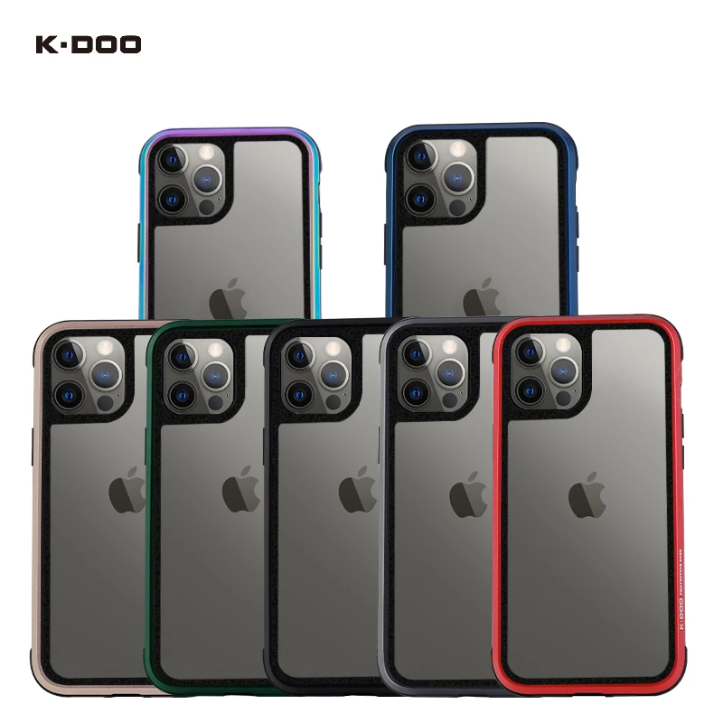 

Shockproof Anti-broken Armor Metal Frame Silicone Luxury Case for iPhone 12 11 Pro Max Mini TPU Transparent Back Cover Auroras