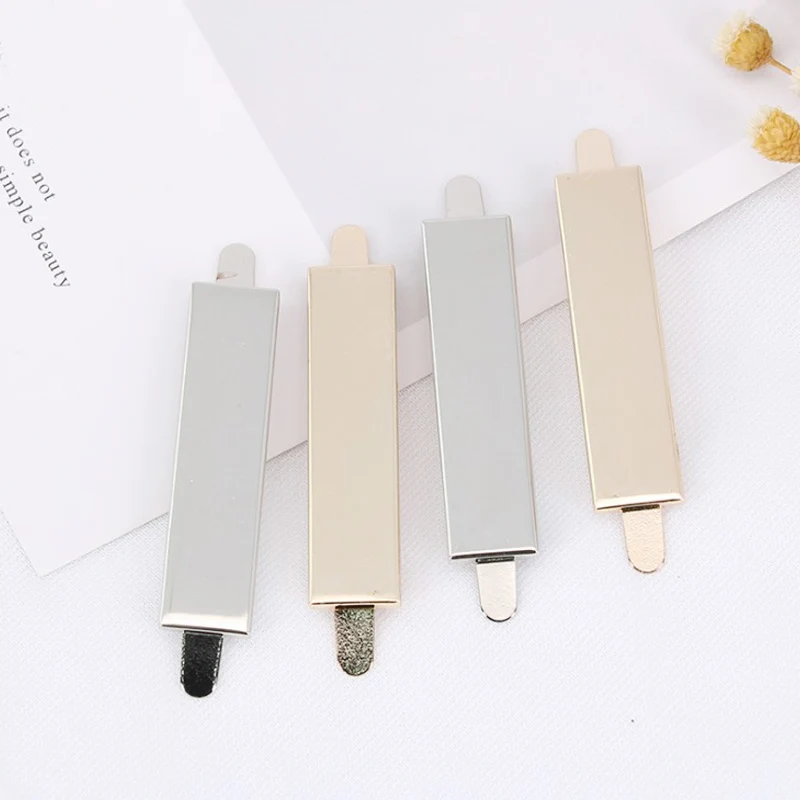 

10 Pieces Alloy Strips With Blank Trademarks Clothing Luggage Hardware Zinc Alloy Polished And Electroplated Racks Metal Labels