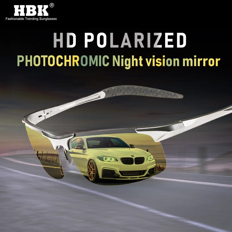 Очки солнцезащитные Мужские поляризационные в оправе из алюминиево-магниевого