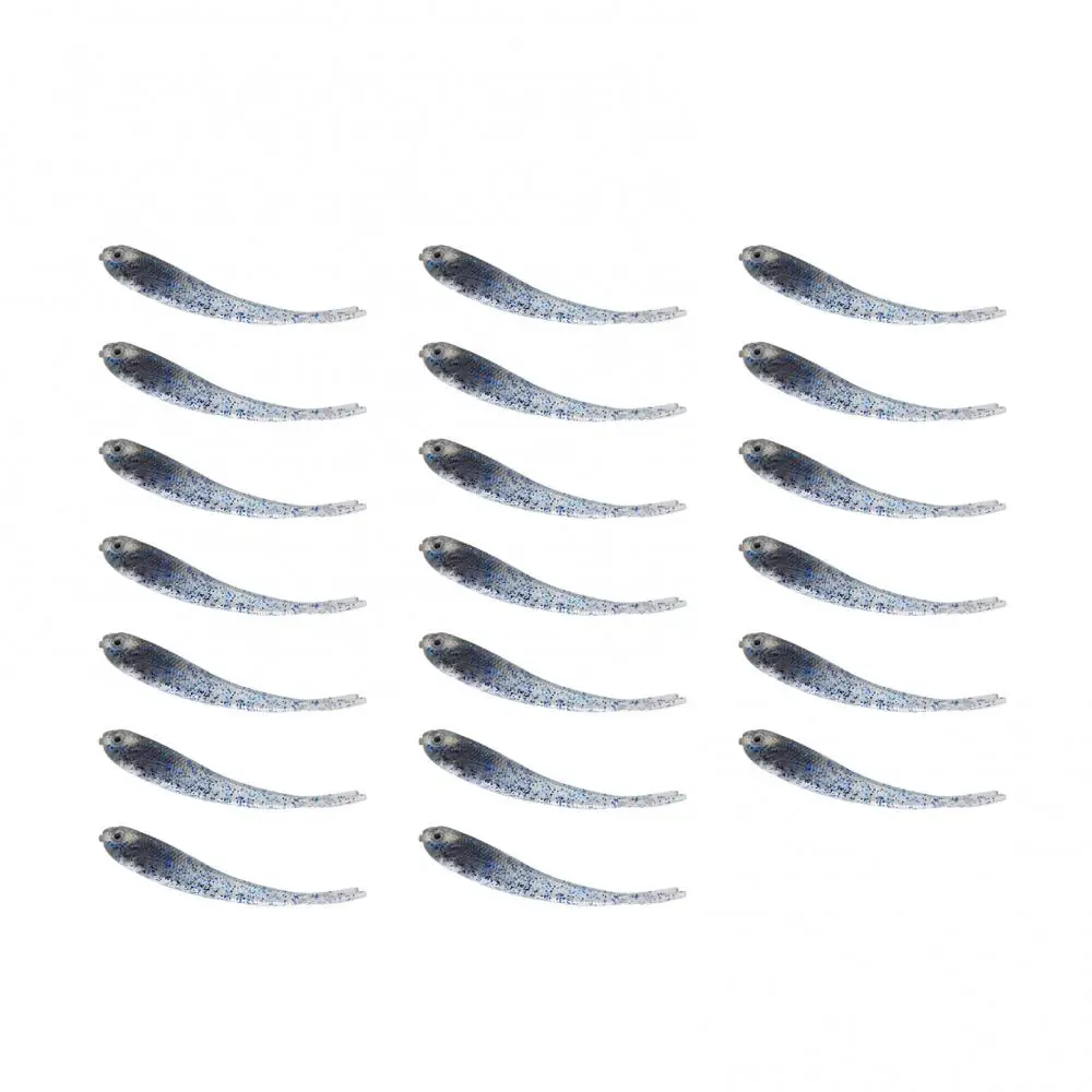 

20Pcs 2.3g 7.5cm Artificial Fork Tail Soft Lures Silicone Baits Fishing Tackle Soft Lures