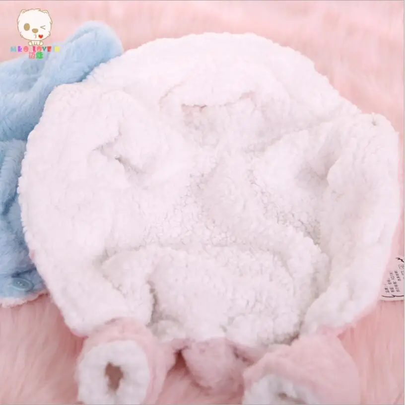 Зимние флисовые комбинезоны для собак мультяшная свинья кролик одежда Тедди