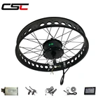 Комплект для преобразования в снежный велосипед Ebike, 4 цвета, 20, 24, 26 дюймов, шина 4,0 36 В, 350 Вт, Электрический фэтбайк, переднее и заднее моторное колесо