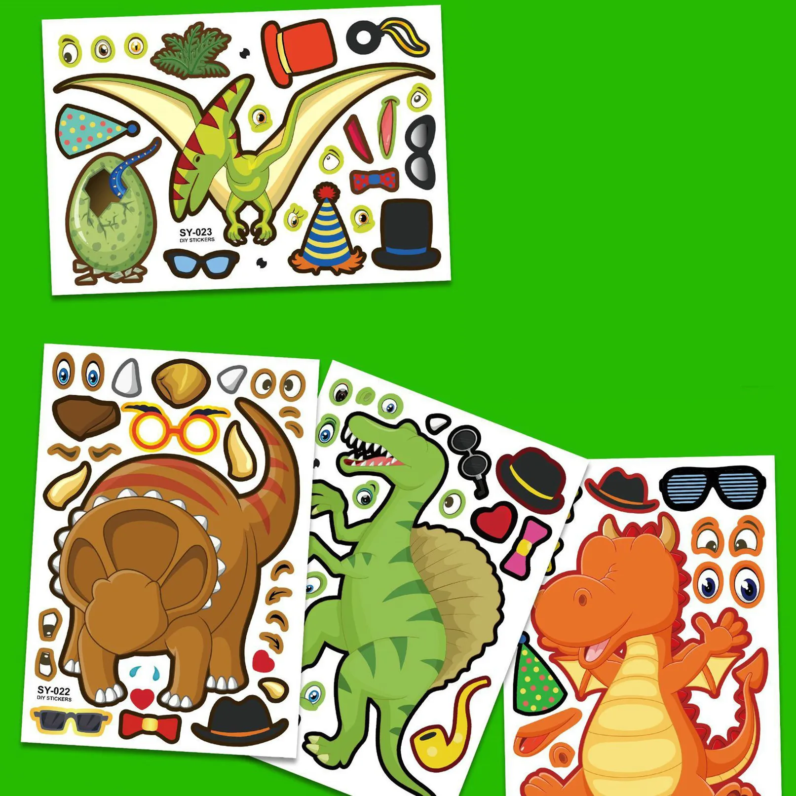 

4 шт., наклейки-пазлы в виде животных