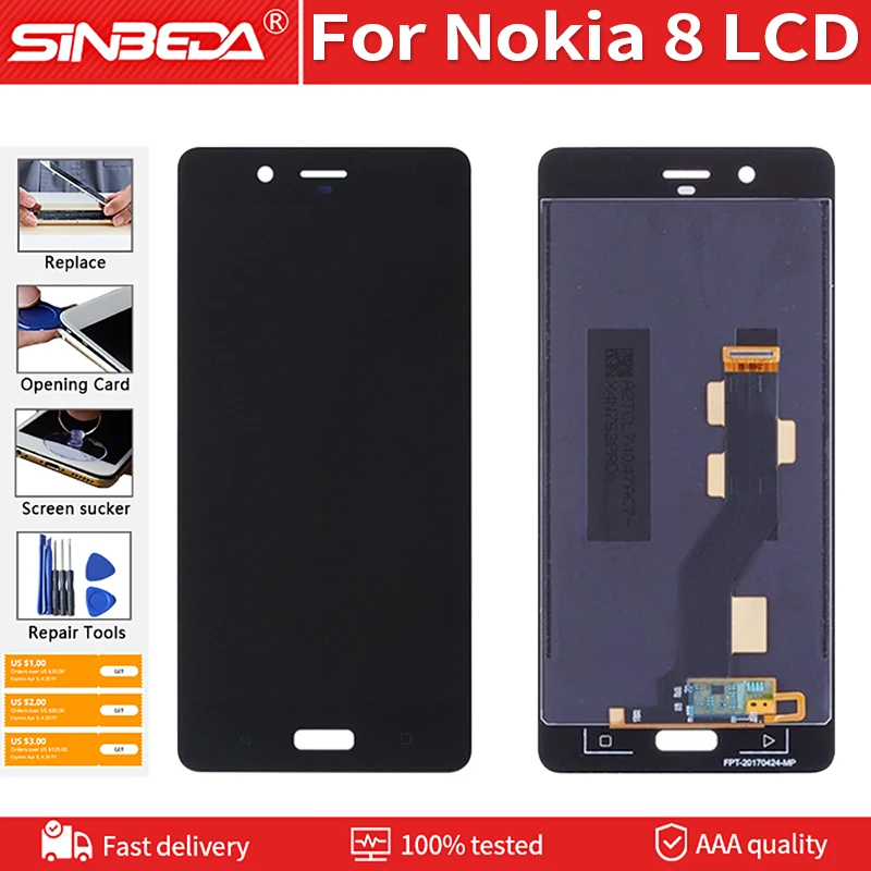 Оригинальный ЖК дисплей Sinbeda для NOKIA N8 сенсорный экран 5 3 дюйма сменный дигитайзер