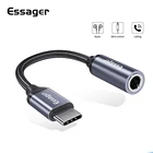 Адаптер Essager USB Type-C на гнездо 3,5 мм для наушников, гарнитуры, аудиокабель Aux типа C на 3,5 мм для Xiaomi Samsung Huawei