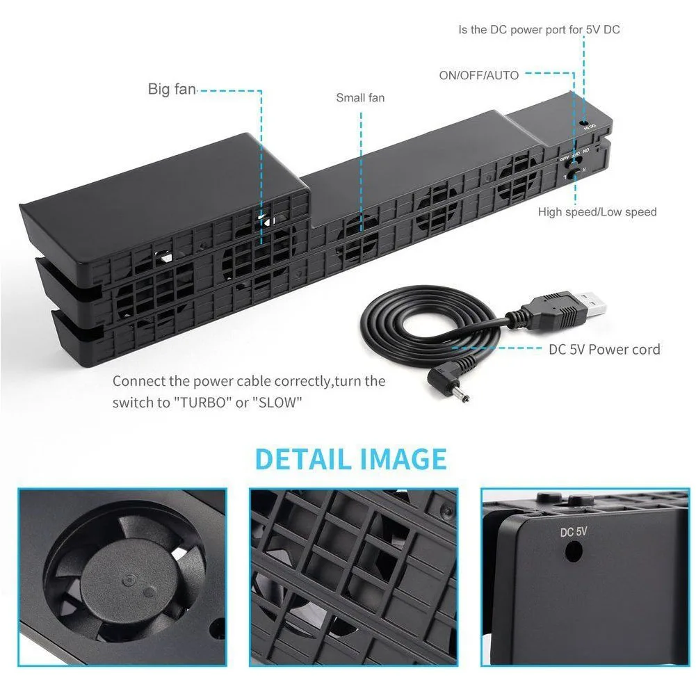 5 вентилятор игровая консоль ABS многофункциональный адаптер легкий Супер Турбо