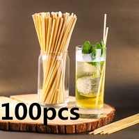 100pcs 20cm natural wheat straw reusable drinking straws 100 natural biodegradable straws environmentally friendly bar tool