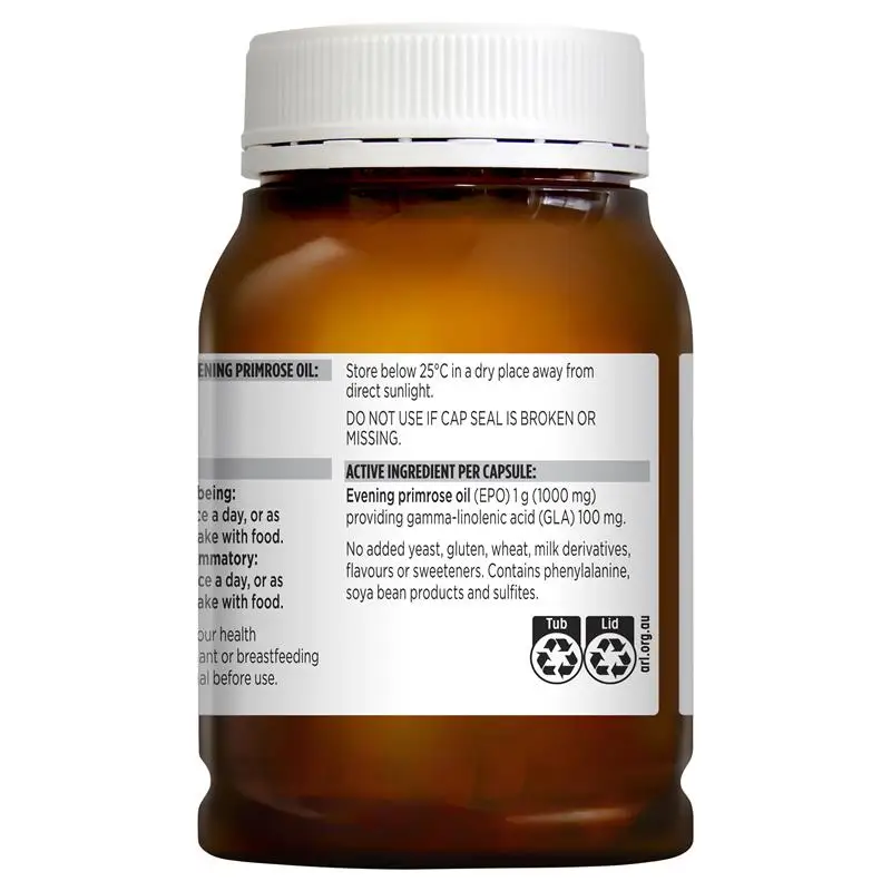 Australia Evening Primrose Oil 190Caps GLA Girl Women Supplement for Healthy Menstrual Cycle Premenstrual Syndrome PMS Symptoms |