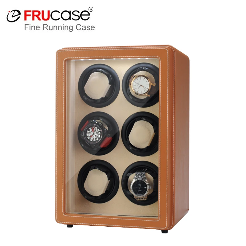 FRU чехол для часов winder box 6 Автоматический с сенсорным ЖК экраном Светодиодный