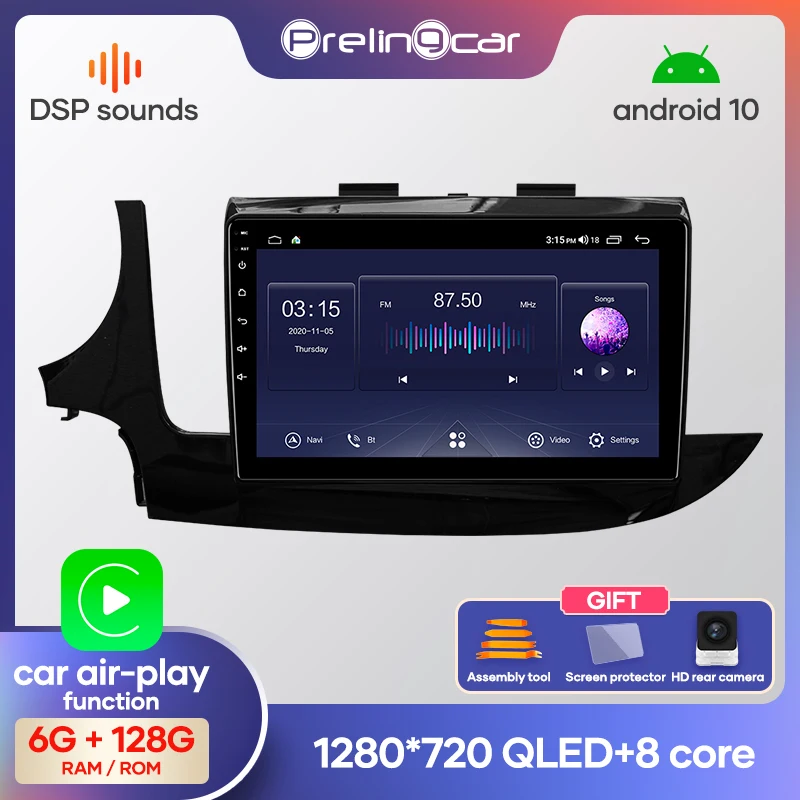 Автомагнитола Prelingcar 2 Din Android 10 0 без DVD мультимедийный видеоплеер навигация GPS для