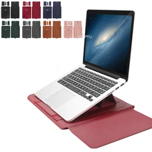 Laptop Sleeve Bag Case For Macbook Air Pro 11 12 13 14 15 Inch Pu Leather Notebook Cover For Lenovo Huawei Dell HP Computer Case