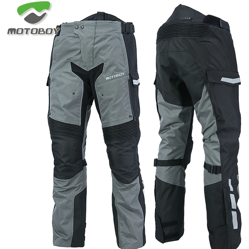 Motoboy Мотоцикл Велосипед полиэстер 600D Оксфорд для верховой езды Touring 3 Слои Водонепроницаемый теплая куртка и штаны, спортивный костюм 4 сезонов CE протекторы - Цвет: Dark Grey
