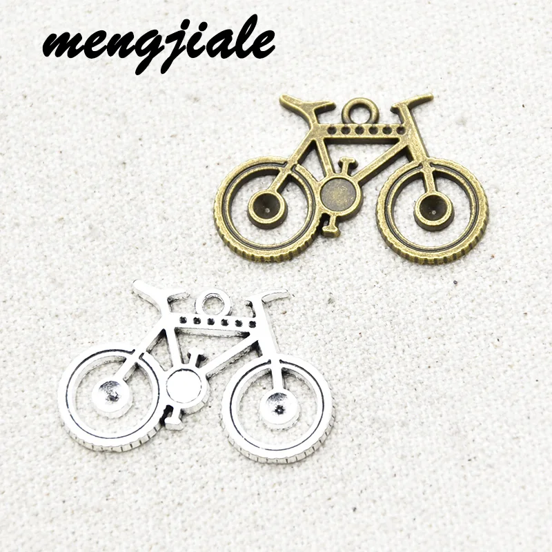 

6 шт.; Оптовая продажа; Детское нижнее белье из двух Цвет велосипеда амулеты из сплава металла велосипед подвески для DIY ювелирные изделия ру...