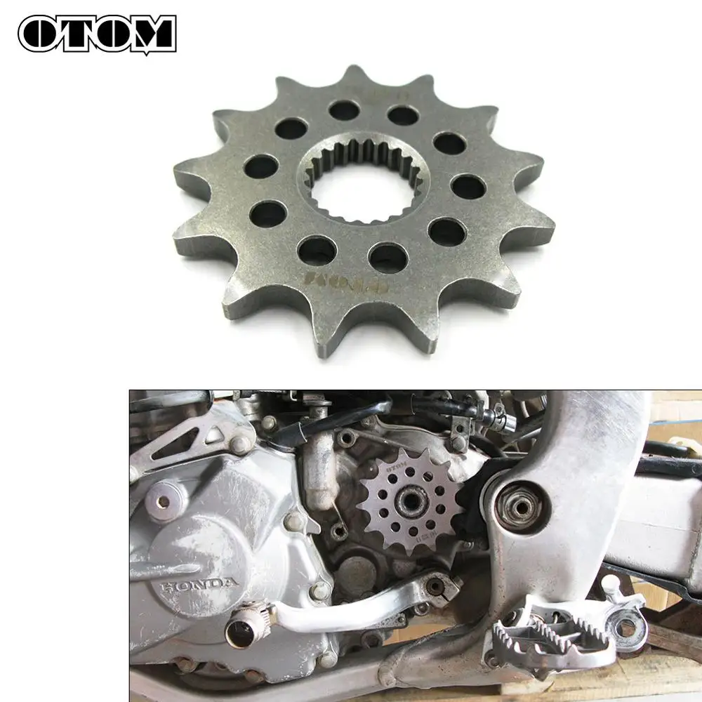 

OTOM Motorcycle Exclusive Forge Small Sprocket 13 Teeth Pinion Gear Motor Parts Bicycle 520 Chain Wheel For HONDA CRF CR125 250R