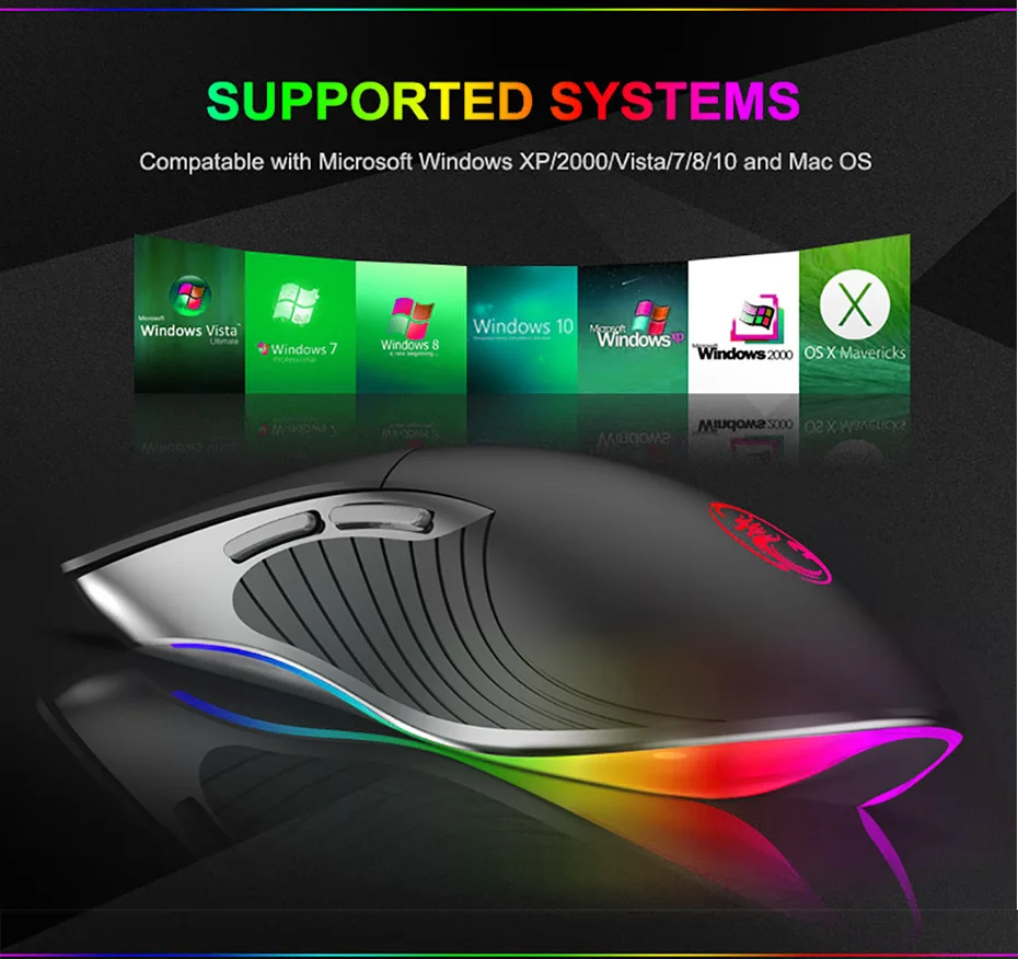 Imice X6 высокая конфигурация USB Проводная игровая мышь компьютерная геймер 6400 точек/дюйм оптическая мышь для ноутбука ПК игровая мышь обновление X7