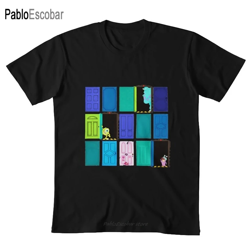 Футболка Monsters Inc мужская хлопковая стильная рубашка в стиле аниме с рисунком из