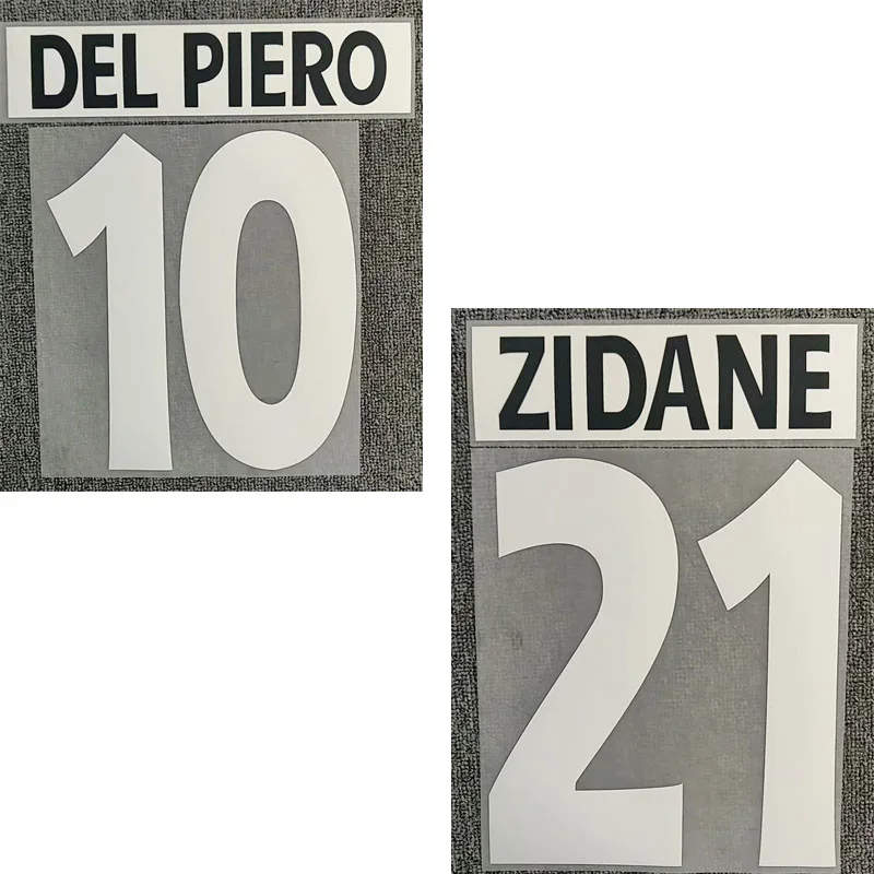 

1995 1996 Retro #10 DEL PIERO Nameset #21 ZIDANE Printing Iron on Transfer Badge