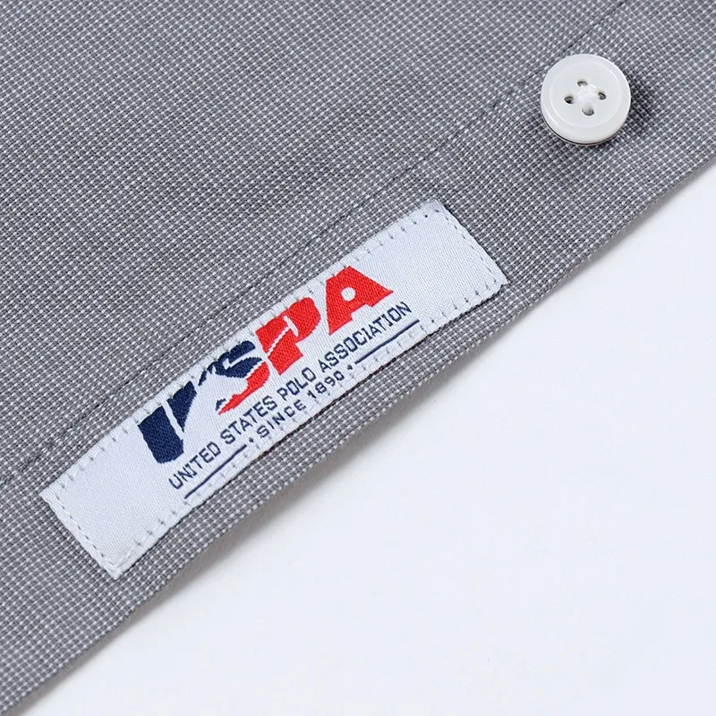 США Классическая хлопковая мужская рубашка Поло Assn с длинным рукавом модная