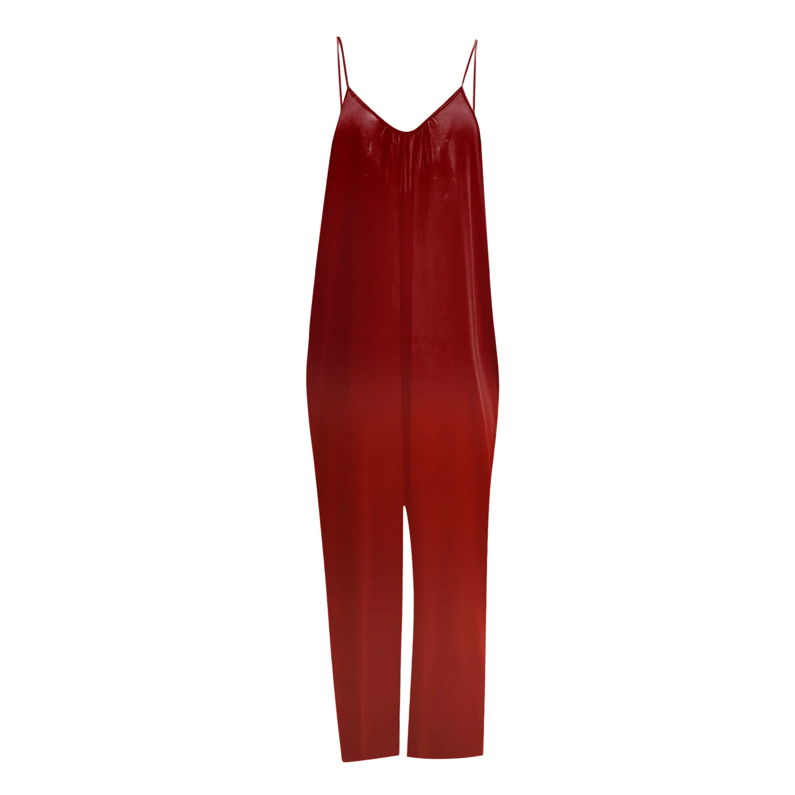 

Jumpsuit Womens Casual Sleeveless Spaghetti Strap Jumpsuits Stretchy Loose Long Pants Sexy Deep V Neck Long Rompers Overalls