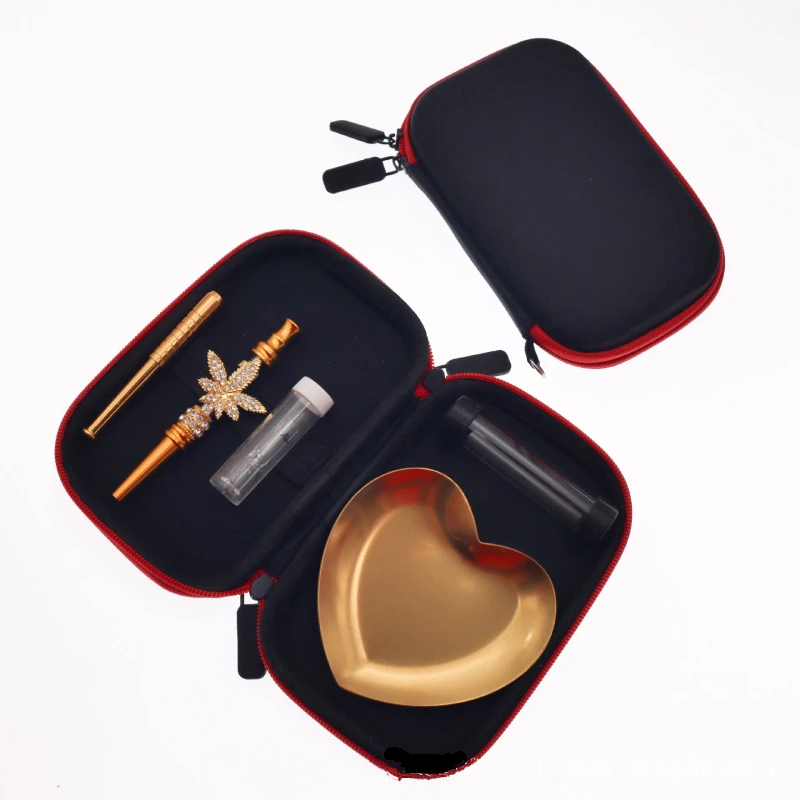 Металлический Набор для курения с ножницами в форме листьев стеклянная бутылка