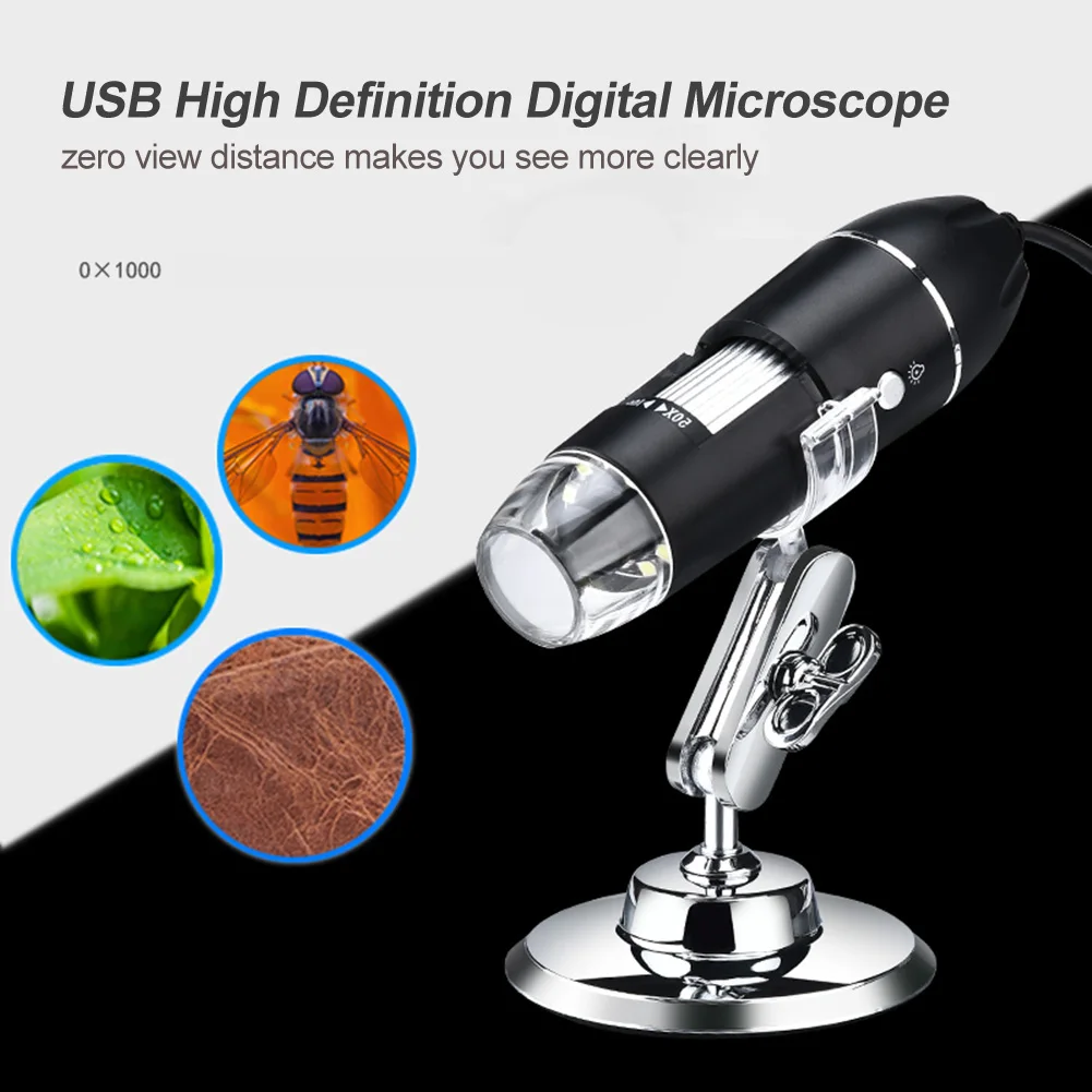 Цифровой микроскоп портативный эндоскоп с 8 светодиодами и USB-интерфейсом